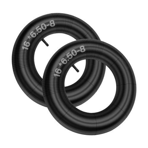 Confezione da 2 camere d'aria 16x6,50-8 16x650-8 16x750-8 16x750-8 con valvola diritta per golf cart, trattore, tosaerba, spazzaneve, timone, rimorchi, carriole e ATV