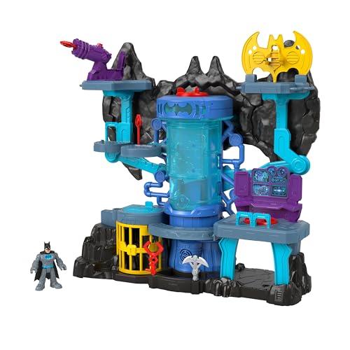 Fisher-Price Imaginext - DC Super Friends Playset di Batman, Batcaverna Bat-Tech con Luci e Suoni, Giocattolo per Bambini 3+Anni, GYV24