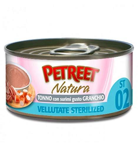 PETREET Natura ST 02 Le VELLUTATE STERILIZED TONNO con SURIMI Gusto Granchio 70 GR.