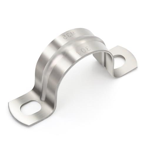 Ø 25 mm collari per tubi FamlTol 10 pezzi U-Fascette Stringitubo Acciaio Inox fascette metalliche stringitubo Per il fissaggio di grandi tubazioni dell'acqua e del gas