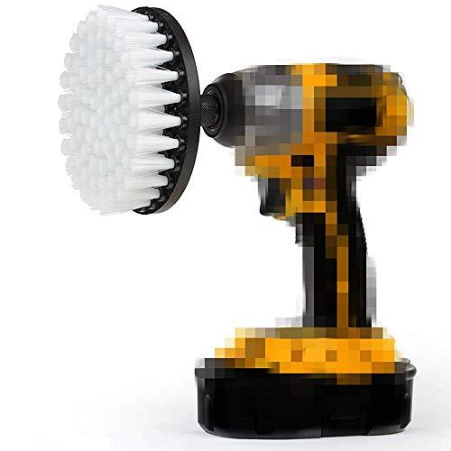 Spazzola per trapano da 12,7 cm con setole morbide, colore bianco