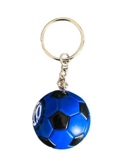 B.a.u.q.o.o. Portachiavi Calcio Internazionale Nuovo Logo Pallone Calcio Gadget Tifosi Nerazzurri Internazionale Idea Regalo