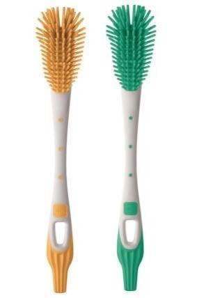 MAM Soft Brush Scovolino per Biberon, Ergonomico con Setole Ultramorbide, 0+ Mesi, Azzurro