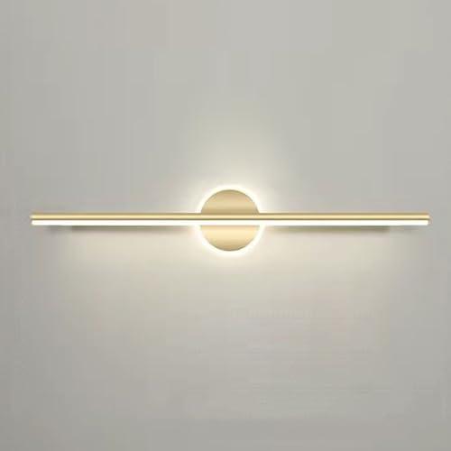 MQDLJSE Lampada da Parete a LED per Il Bagno con Finitura in Oro, Lampada da Specchio, Lampada da Parete lineare Moderna, Illuminazione per specchi da toeletta, lampade da Parete per Il TR