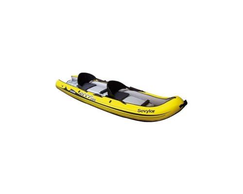 Sevylor Reef 300 Kayak Mare Gonfiabile, Sit On Top, 2 Posti, Giallo Nero, ‎296 x 81 x 55 Cm