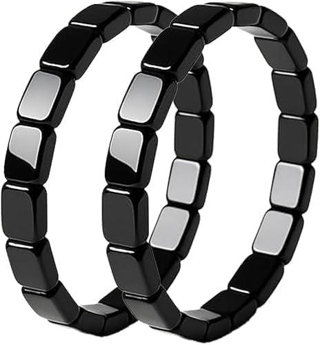 Aidodmom Hematitas Piedras Natural Pulsera, Hematite Bracelets, Pulseras Hematita Hombre, Joyas Para Hombre, Mejora El Campo Energético, Adecuadas Para Uso Diarios