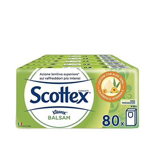 Scottex Balsam Fazzoletti, 10 Confezioni da 8 Pacchetti
