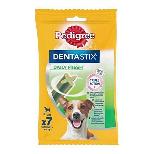 Pedigree Dentastix Fresh Snack per l'igiene Orale, Cane Piccolo 5-10 kg, 110 g 7 Pezzi, 10 Confezioni da 7 Pezzi, 70 Pezzi Totali