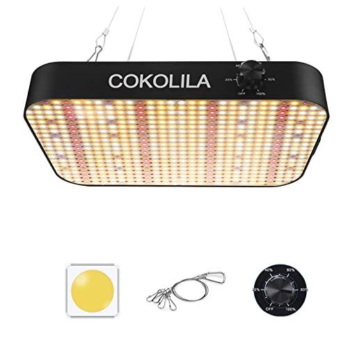 COKOLILA 600w Dimmerabile Lampada per Piante, Spettro Completo lampada per coltivazione con 588 LED SMD, luce piante con UV e IR, la Funzione Catena Dasiy per piante da interno, Verdure