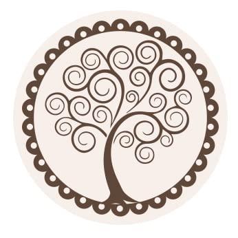 60 Etichette Adesive Albero della Vita per Bomboniere Partecipazioni Tag Chiudi Pacco Busta (60 Adesivi)
