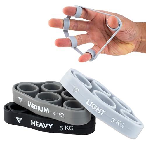 GORNATION Finger Trainer, Set Allenatore Dita e Avambracci con 3 Livelli di Resistenza per Migliorare la Forza della Presa, Attrezzatura Compatta per Calisthenics e Fitness