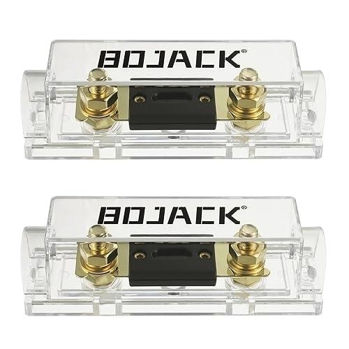 BOJACK 2 pezzi 200A portafusibili ANL con guscio trasparente e 2 pezzi 200 Amp 32 VDC ANL fusibili per sistema audio e video