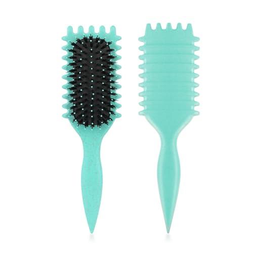 EIHI Spazzola Capelli Ricci,spazzola ricci styling,Per Definizione Arricciacapelli,Per Pettinatura Da Donna(Verde)