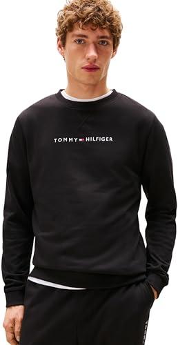Tommy Hilfiger Uomo Felpa Track Top con Scollo Rotondo, Nero (Black), M