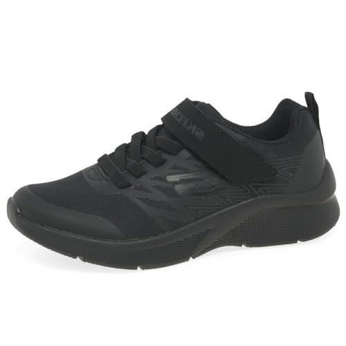 Skechers Microspec Texlor, Sneaker Bambini e ragazzi, Finiture In Tessuto Nero, 36 EU