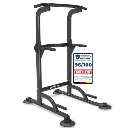 DH FitLife Power Tower Dip Station | Barra per Trazioni Autoportante | Dip Parallele Calisthenics | Stazione Fitness Multifunzionale | Power Rack for Home Gym | Allenamento della Forza a Casa