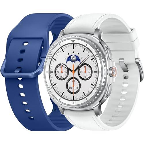 Samsung Galaxy Watch8 Classic (White, BT, 46mm) + Sport Band, Smartwatch Galaxy AI, desig resistente agli urti, Ghiera girevole, processore 3nm, monitoraggio attività fisica e sonno, One UI 8