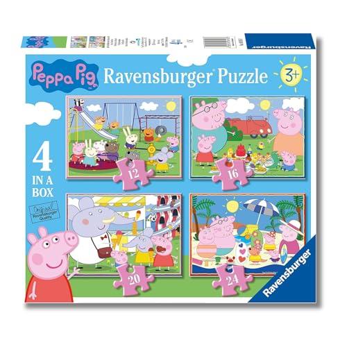 Ravensburger - Puzzles Peppa Pig 4 Pack | Puzzle Bambini 3 Anni In Su | Regalo Bimba 3 Anni In Su 72 Pezzi | Puzzle Bambini 19 X 14 Cm | Puzzles Stitch Bambina
