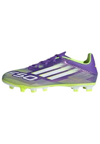 adidas F50 Club Firm Multi Ground Football Boots, Scarpe da Calcio Unisex-Adulto, Purple Rush/Cloud White/Lucid Lemon, 44 2/3 EU