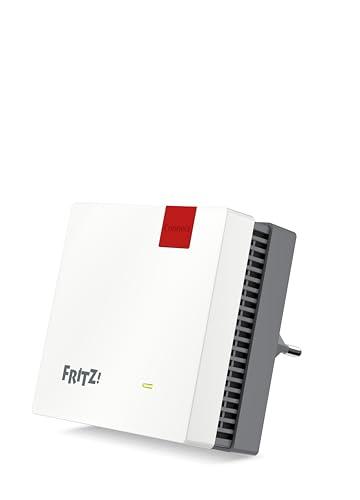 FRITZ!Mesh Wi-Fi Extender 1600 Edition International, Ripetitore/Wi-Fi 6 extender Dual Band con 2.400 Mbit/s (5 GHz) & 600 Mbit/s (2,4 GHz), Mesh, Access Point, 1x Gigabit LAN, Interfaccia in italiano
