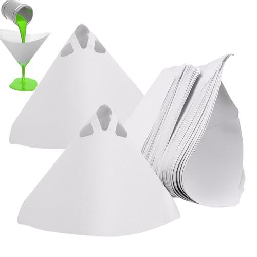 100 Filtri per Vernice Conici in Carta Di Nylon, Filtri a Rete per Vernice Auto da 100 Mesh Filtert Staub, Partikel, Klumpen und Verunreinigungen Effektiv aus FlüSsigkeiten Wie Farbe, Harz Und MotoröL