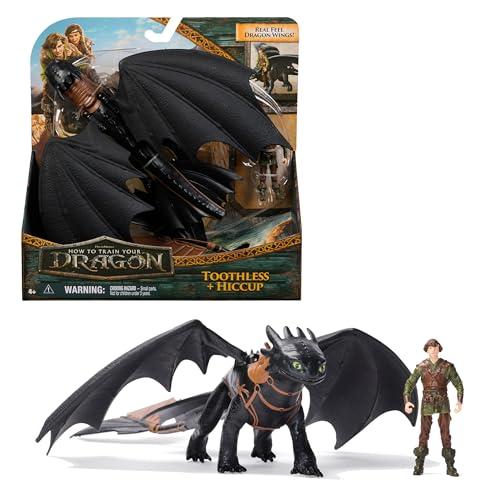 Dreamworks Dragons, How to Train Your Dragon, Sdentato e Hiccup, Drago e Vichingo, Giocattoli per Bambini, 4+ Anni
