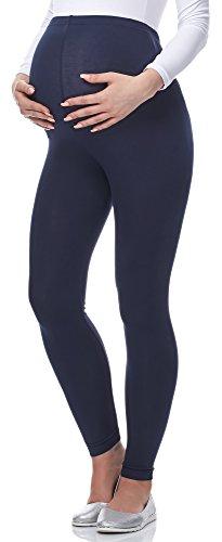 Be Mammy Leggins Premaman Donna Lunghi in Viscosa Vestiti Premaman 02 (Blu Marino, M)