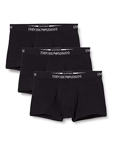 Emporio Armani 3-Pack Boxer Pure Cotton, Boxer, Uomo, Nero (Black/Black/Black), L