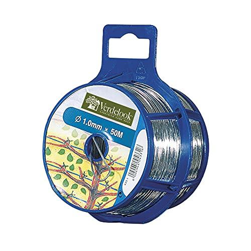 VERDELOOK | Bobina di Filo Zincata, Diametro 0,7 mm, Lunghezza 100 Metri, per Giardinaggio e Fai da Te
