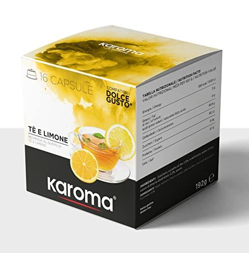 Karoma® capsule compatibili con Nescafè Dolce Gusto (16, Tè al Limone)