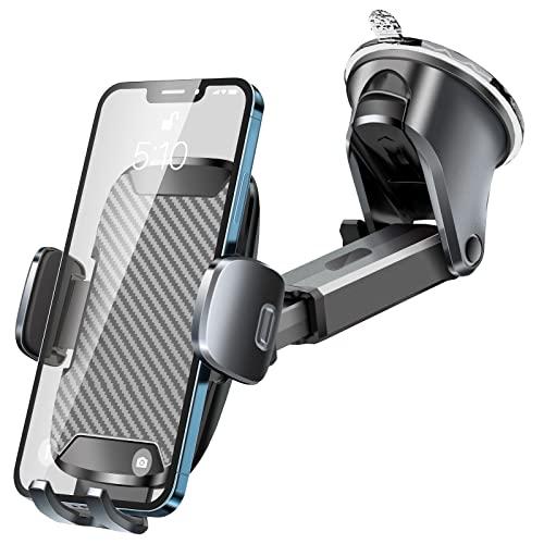 Tsryrlr Porta Cellulare da Auto [Super potenza di aspirazione] Supporto Cellulare Auto Ventosa per Cruscotto/Parabrezza,360° di Rotazione Braccio Estensibile Porta Telefono Auto per iPhone 15 ecc