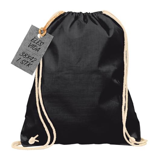 ELES VIDA Sacca da palestra in cotone naturale, borsa sportiva, sacchetto di stoffa, sacchetto di iuta, certificato Öko-Tex