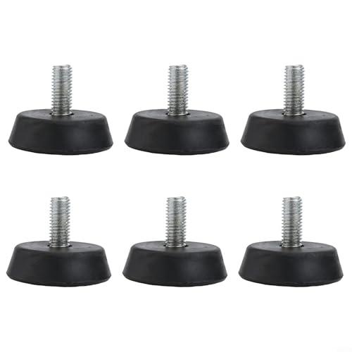 Jotekonoby Cuscinetti per piedi per cyclette, confezione da 6, cuscinetti in gomma per assorbimento degli urti da 3/8