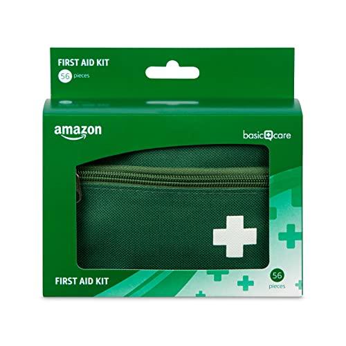 Amazon Basic Care - Kit di pronto soccorso, Verde, 56 unità