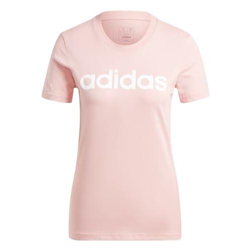 adidas Donna Essentials Slim Logo Tee, Semi Pink Spark, S