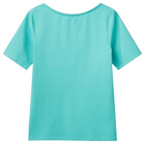 United Colors of Benetton T-Shirt 3FJHD109K, Verde, S Donna