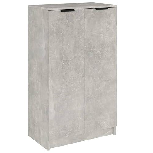 vidaXL Scarpiera Grigio Cemento 59x35x100,5 cm in Legno Multistrato