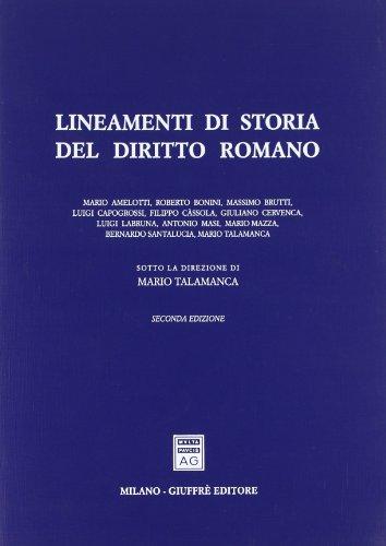 Lineamenti Di Storia Del Diritto Romano.