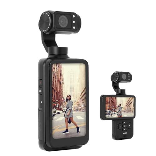 AgfaPhoto Realimove MC3X Mini Fotocamera Stabilizzata 3 Assi Video Full HD Display LCD Connessione Wi-FI, Batteria Litio Nero