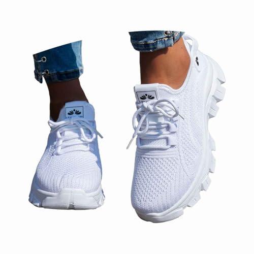 Scarpe Antinfortunistiche da Donna Senza Lacci, Leggere, Sportive, con Punta in Acciaio, Comode, con Cuscino d'Aria, Traspiranti, Scarpe da Lavoro, Leggere, da Corsa, Tennis Donna