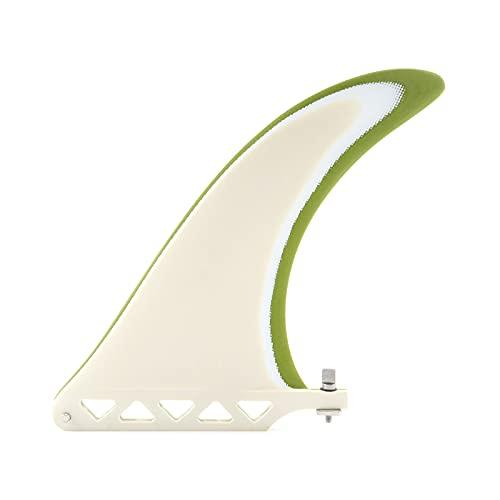 AQUBONA Tavola da Surf Longboard Fin 7 8 9 10 Pollici Pinna Singola - Pinna Centrale per Longboard, Tavola da Surf & Paddle (Matcha)