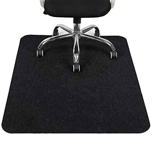 COSYLAND Nero Tappeto Sedia Ufficio, Tappeto Salvapavimento, Tappeto Sedia Gaming/Tappeto Ufficio, Tappeto Per Sedia Con Ruote 120cm x 90 (4'x3'), Tappeto Gaming Pavimento