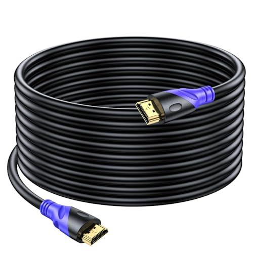 Rommisie Cavo HDMI 4K/60HZ 10m (HDMI 2.0, 18 Gbps) Connettori Placcati Oro Ad Alta Velocità, Ethernet Audio Return, Compatibile 3D Con Laptop PS3 PC HDTV Proiettore