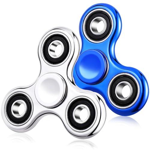 Fidget Spinner 2 Pack, Giocattoli Sensoriali Fidget per Bambini Adulti, Cool Fidget Spinner placcati per ADHD