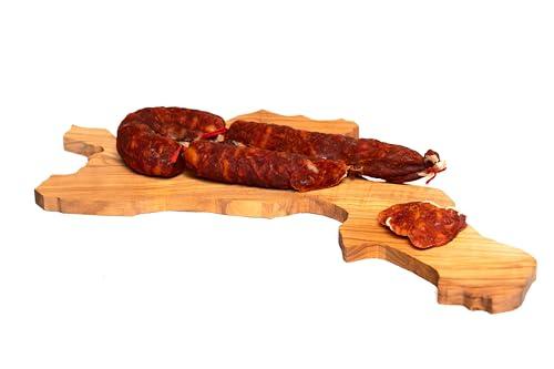 Salsiccia Calabrese Piccante 400g - Salumi Artigianali Tipici Calabresi, Ideale Per Panino, Antipasti, Aperitivi - Artigianale Sottovuoto