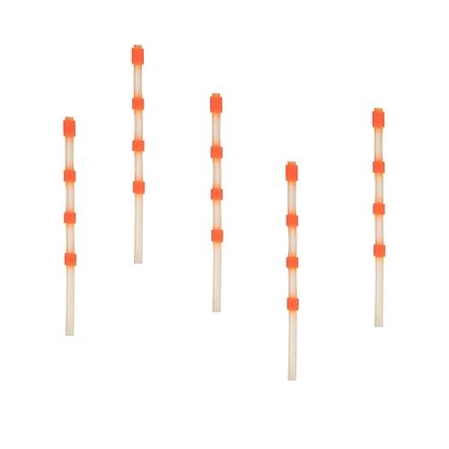 BenBow 017 5x Tubo in Silicone, Tubo di Ricambio Arancione per Pistola di Pulizia ad Aria Compressa - Ricambio, Tubo Rotante con Pesi - Effetto Turbine Intenso & Compatibile con la Serie Classic