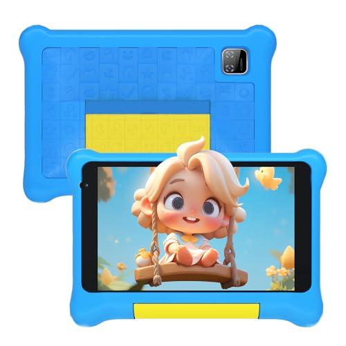 Yicty Tablet Bambini 7 Pollici Andriod 13 Tablet per Bambini Quad Core 5 GB RAM 32 GB ROM 128 GB Estensione Controllo Parentale Tablets Educativo con Custodia Antiurto (Blu)