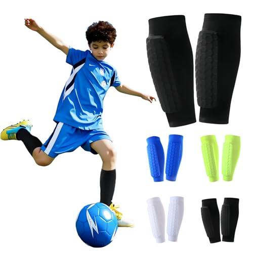 Shyllin 1 Paio di Parastinchi Bambino Calcio, Traspiranti e Antishock per Ragazzi e Ragazze, Ideali per Calcio, Basket, Ciclismo, Escursionismo (nero, XS)