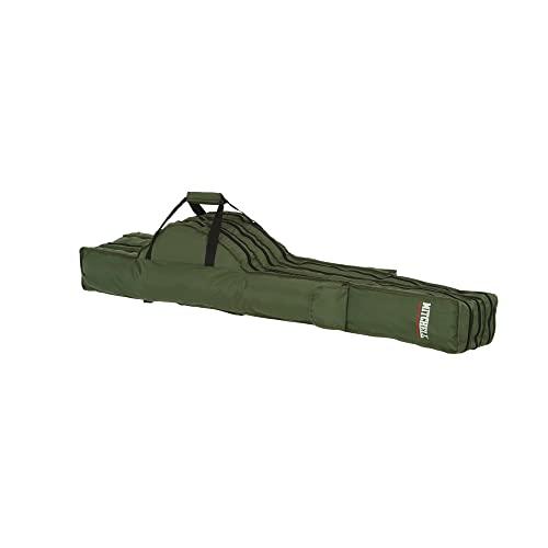 Mitchell GT Pro Borsa portatile per canne da pesca in tela, borsa organizer per accessori da pesca, verde per canna da pesca e mulinello, 170 cm