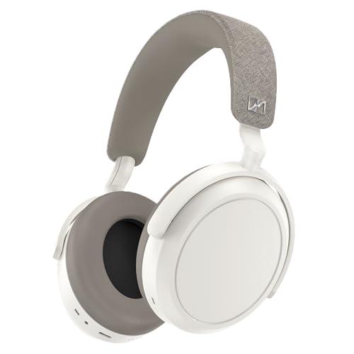 Sennheiser MOMENTUM 4 Wireless Cuffie: Bluetooth per telefonate cristalline,cancellazione adattiva del rumore, 60 h autonomia, suono personalizzabile e design pieghevole leggero, bianco, Over Ear